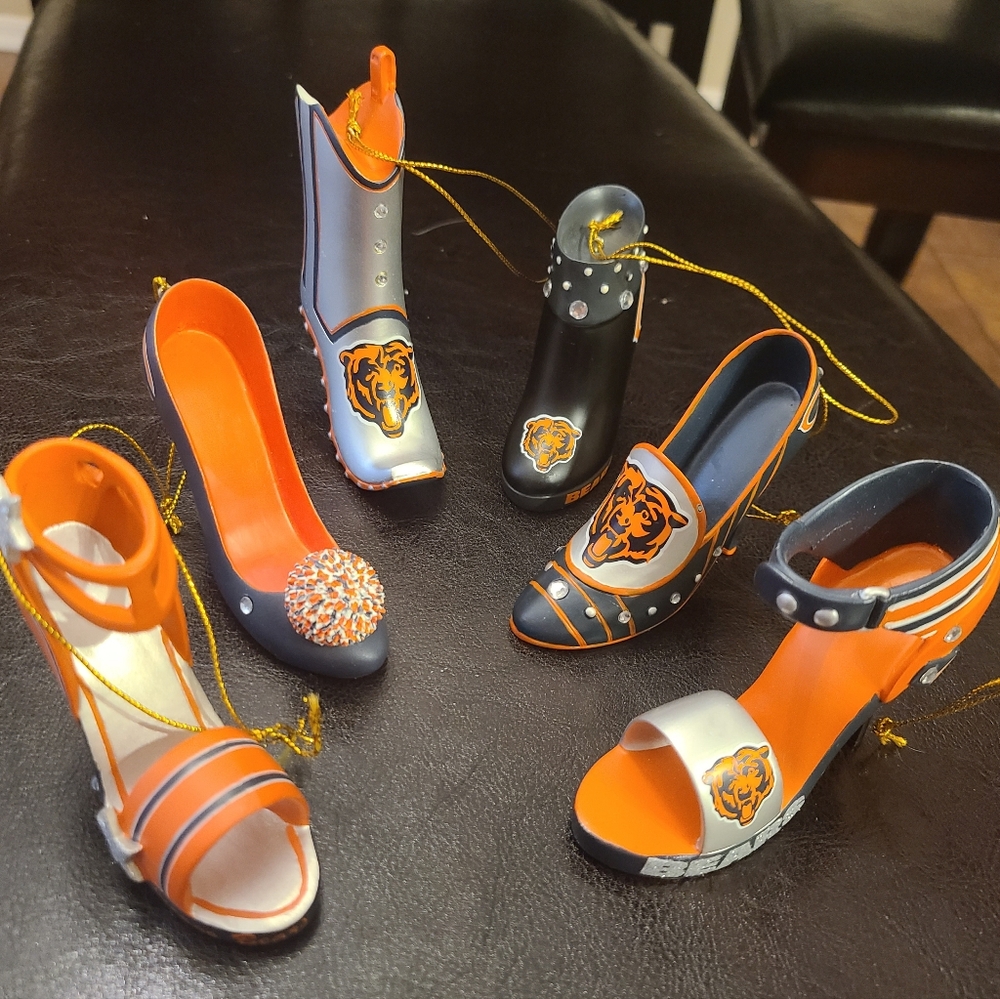 Chicago Bears Shoe Ornaments Set